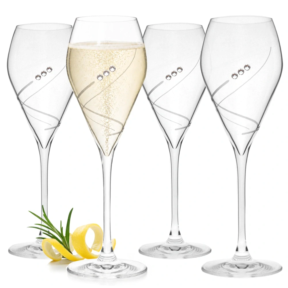Poháre prosecco 230ml dekor 34799 Swarovski Crystals (4 ks)