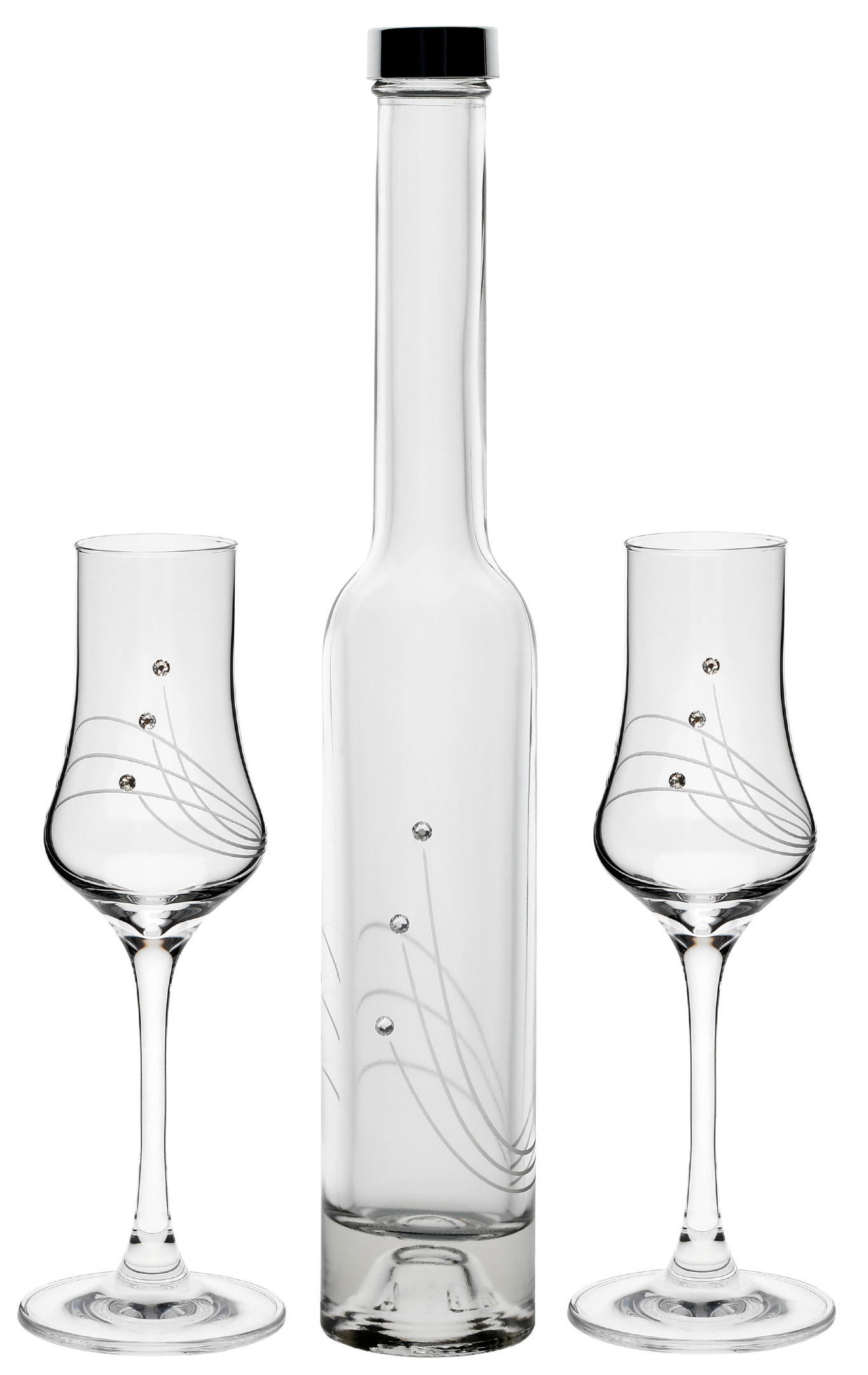 SET Platina + Grappa 100ml 30538 Swarovski Crystals (1+2KS)