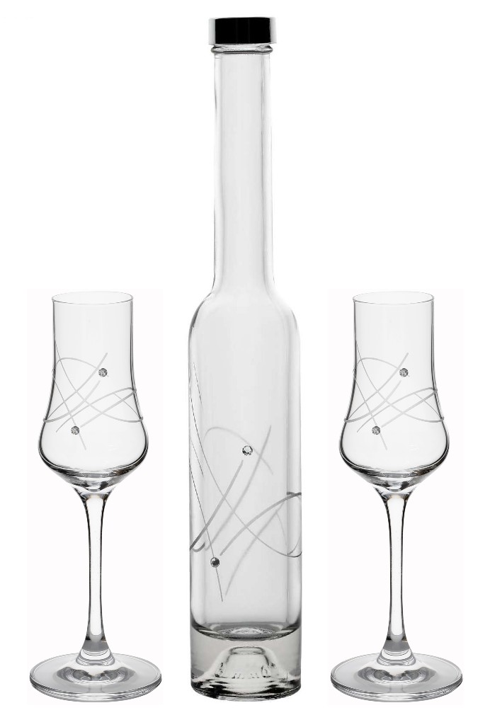 SET Platina + Grappa 100ml 27181 Swarovski Crystals (1+2KS)