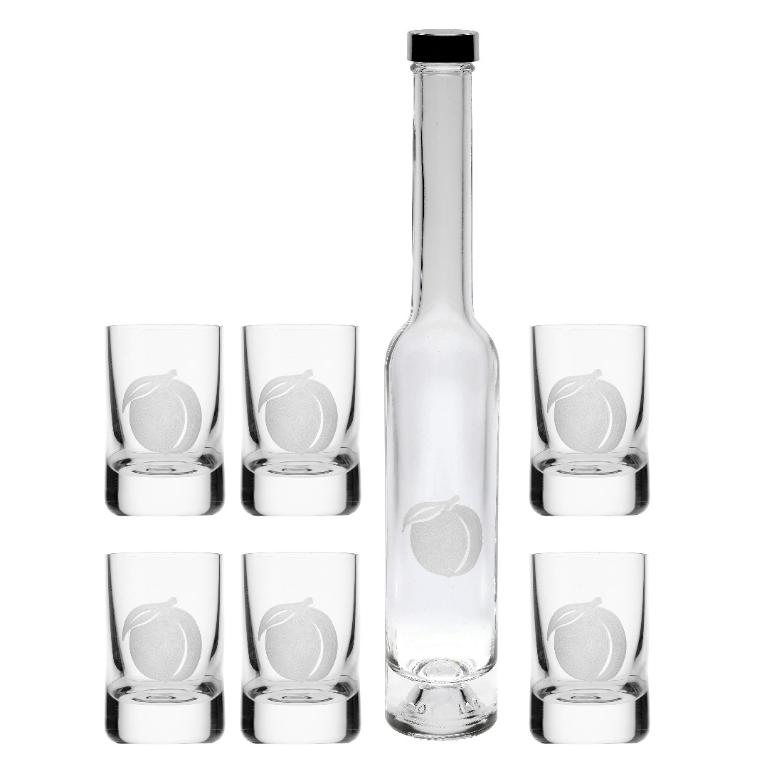 SET fľaša Platina + poháre Spirit APRICOT/MARHULA (1+6KS)