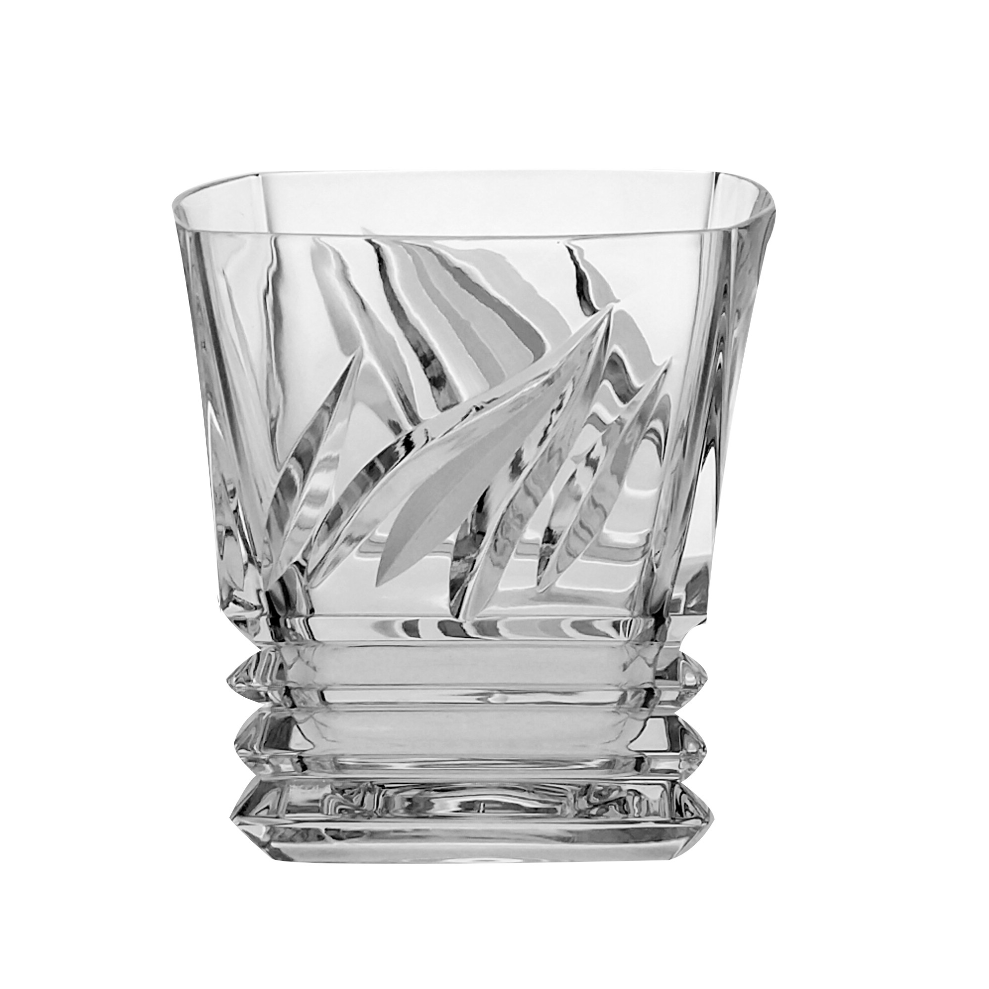 Brúsené poháre Whiskey odlievka 300ml Plameň (6ks)