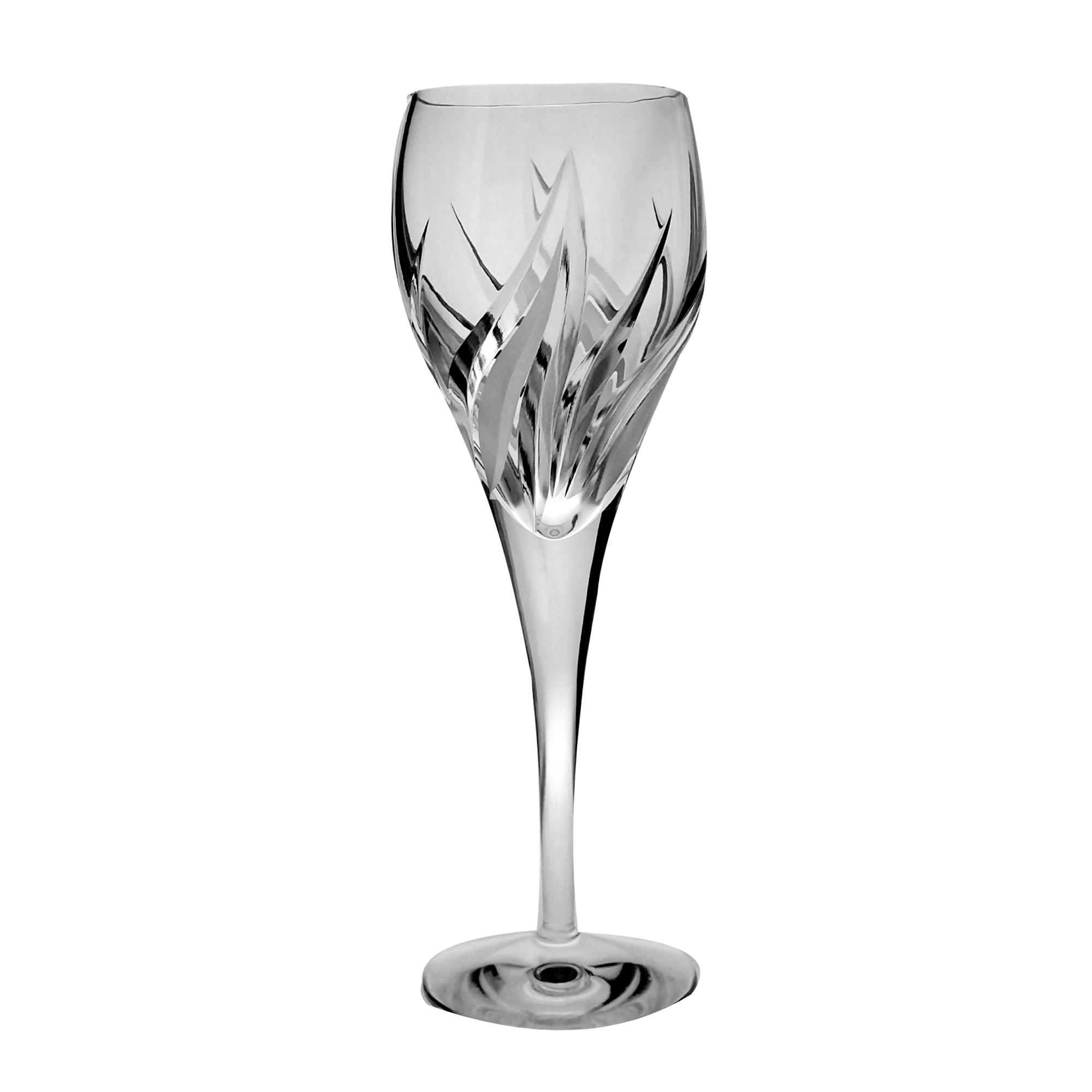 Brúsené poháre na víno 260ml Plameň (6ks)
