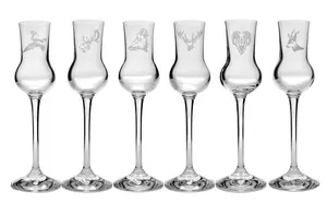 Poháre Grappa 70ml HUNTER / LOVEC (6ks)