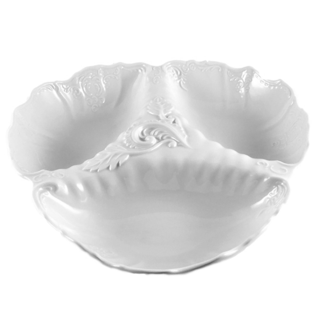 BERNADOTTE - Kabaret 3-dielny, 30cm biela