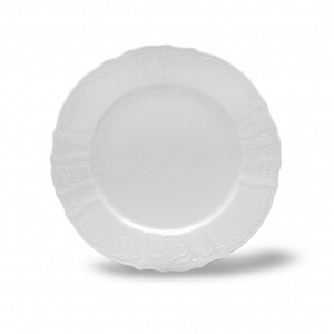 BERNADOTTE - plytký tanier 25 cm, biela
