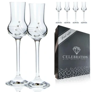 Luxusný set pohárov Grappa 70 ml 30538 Swarovski Crystals (6 ks)