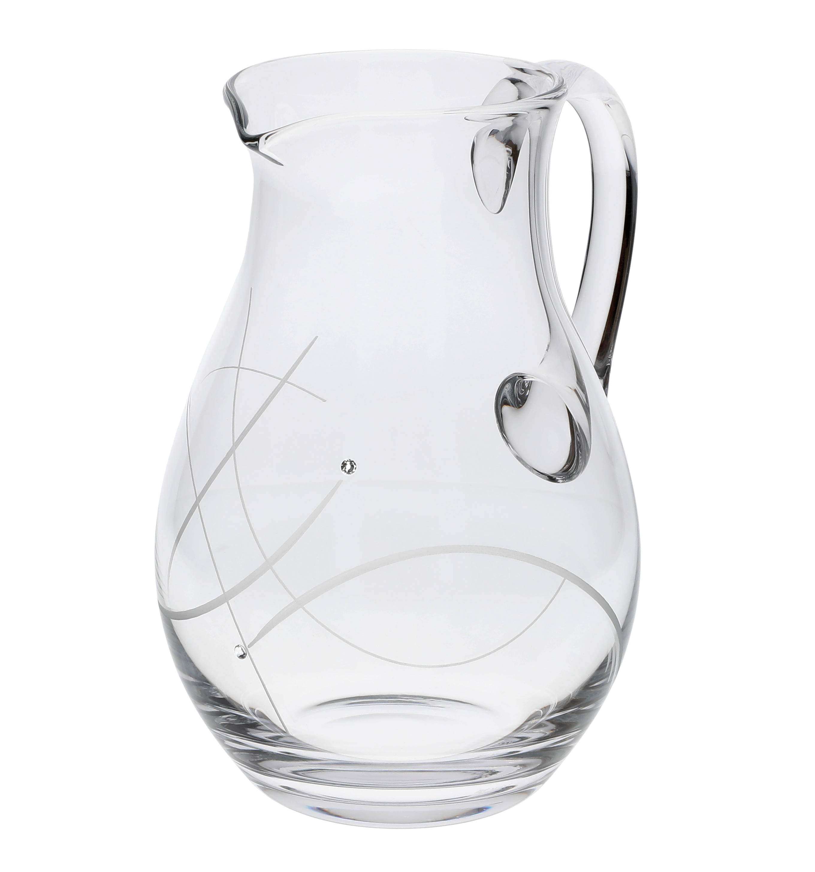 Ručne fúkaný džbán - 1L 27181 Swarovski