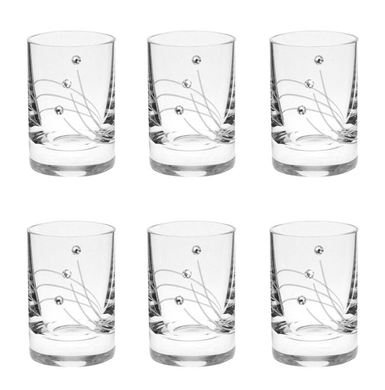 SET Drevená doska DEER + poháre Spirit 30538 Swarovski Crystals (1+6KS)