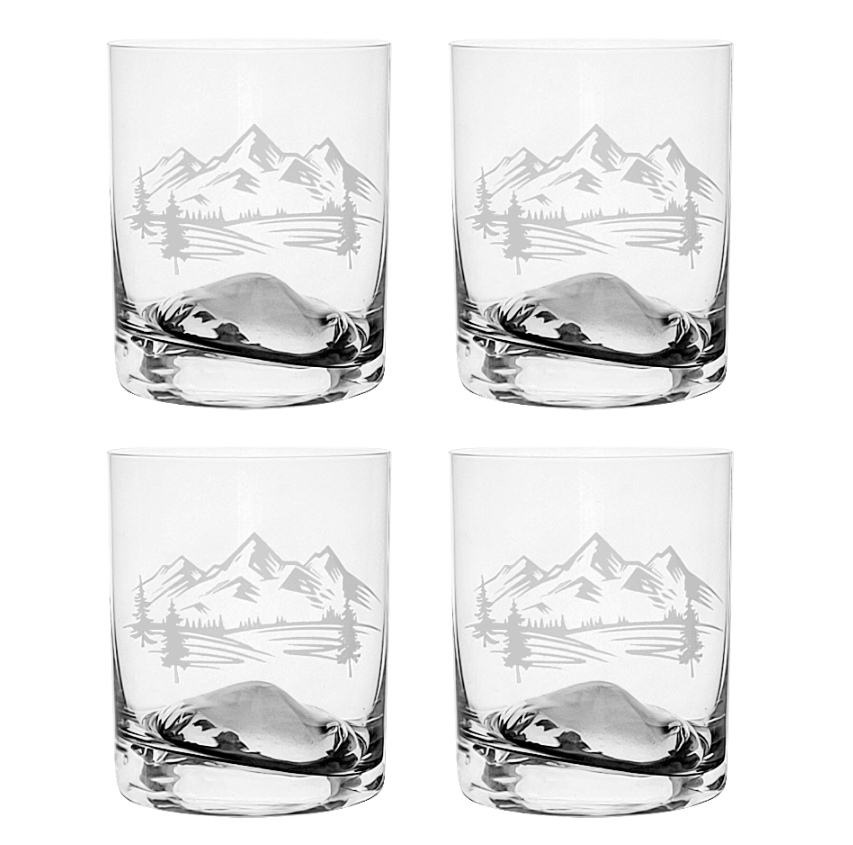 Poháre whisky s ľadovým dnom a motívom HORY 320ml (4ks)