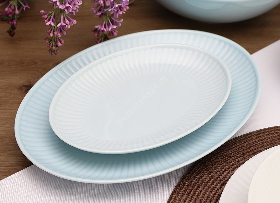 Oválny servírovací tanier DALIA lagoon 33cm (1ks)