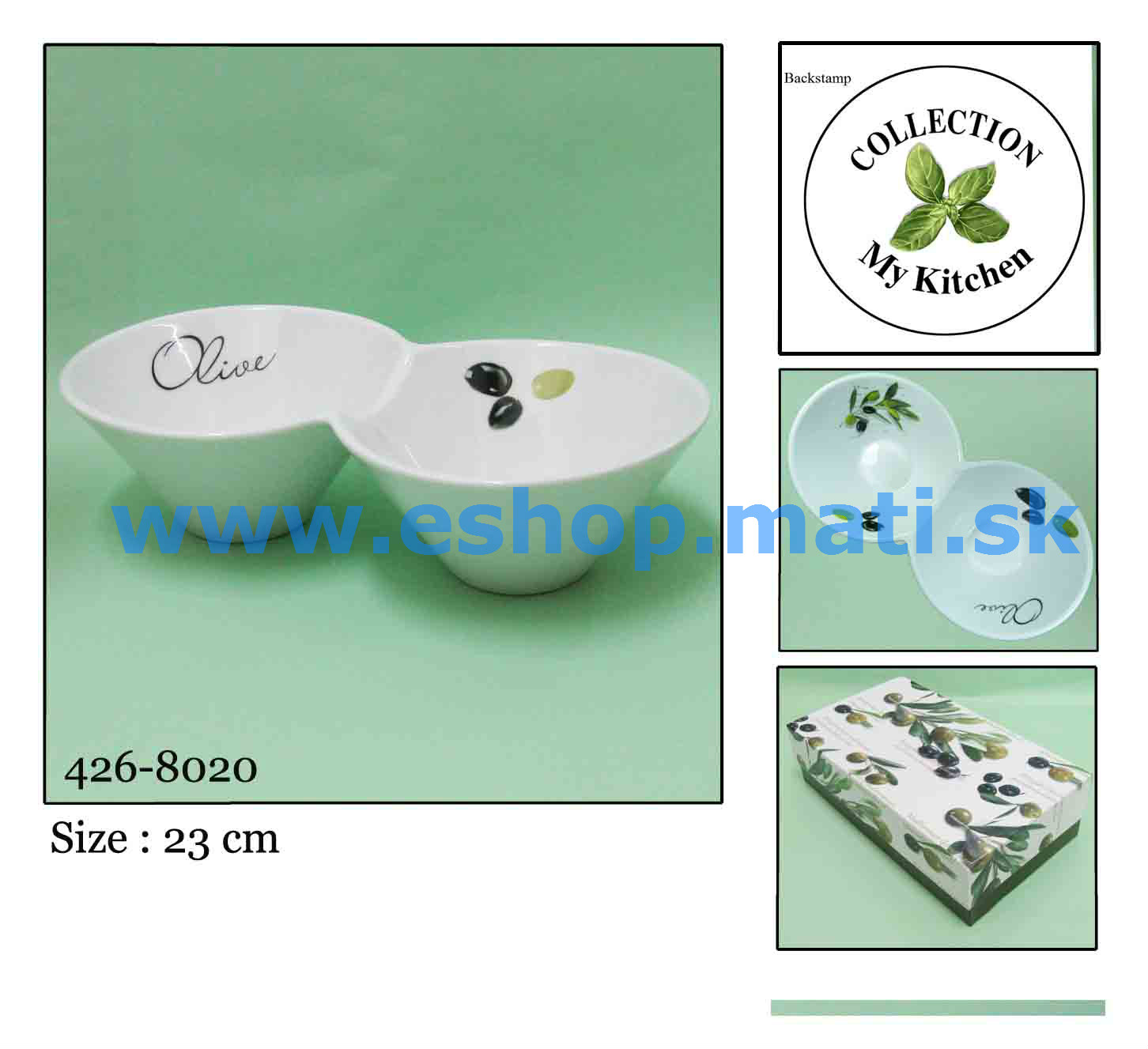 Oliva dvojitá miska 23cm 8020