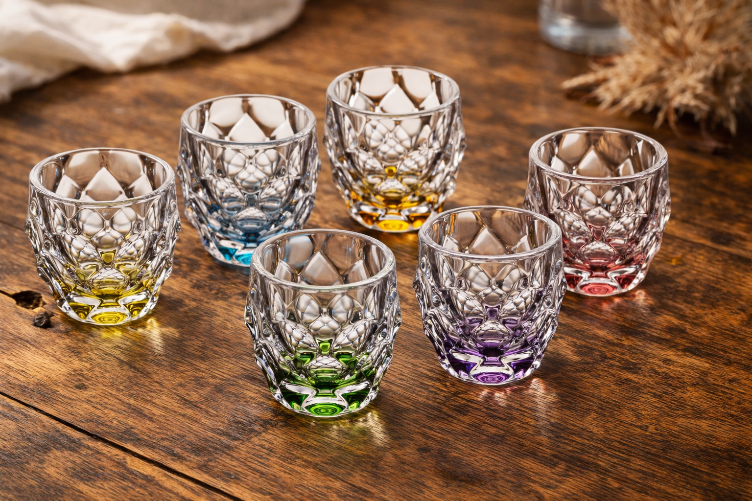 Aurum Crystal poháre na pálenku, vodku Morris 50 ml COLOR (6ks)