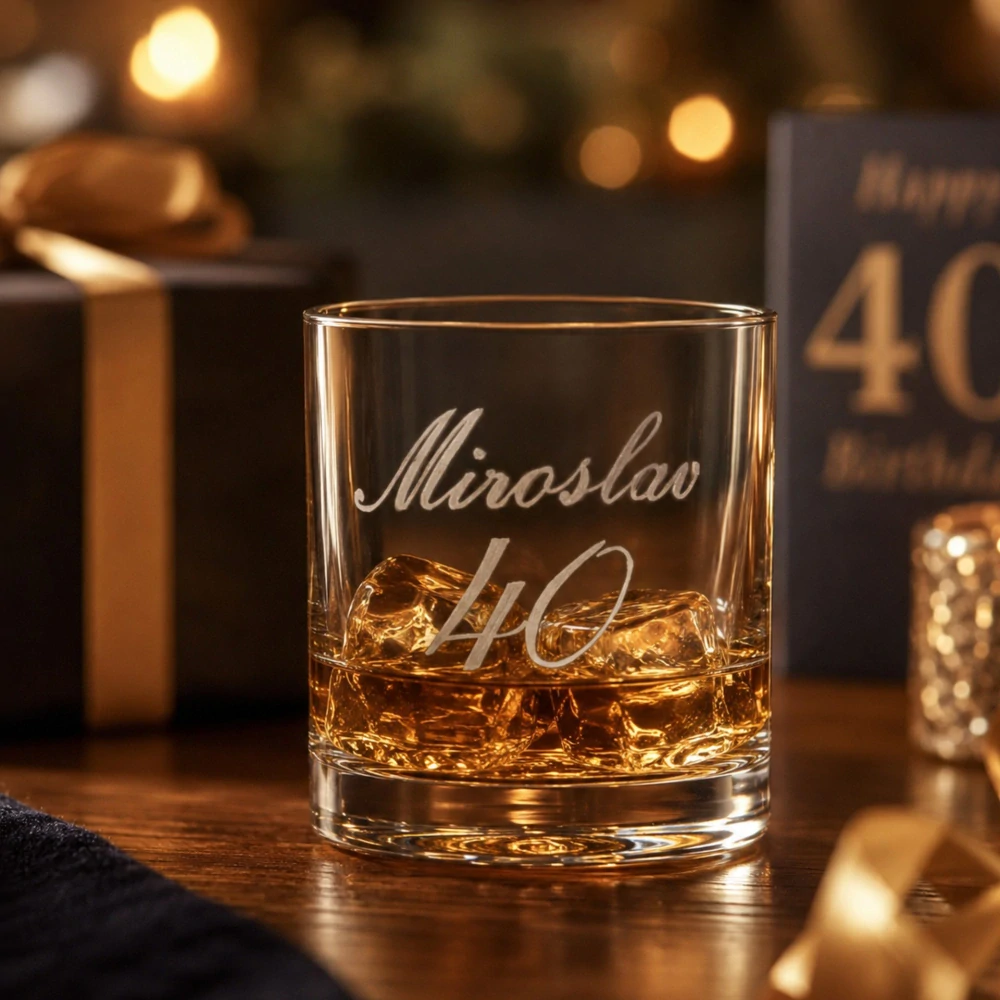 Pohár na whisky s menom OF 300ml  (1KS)