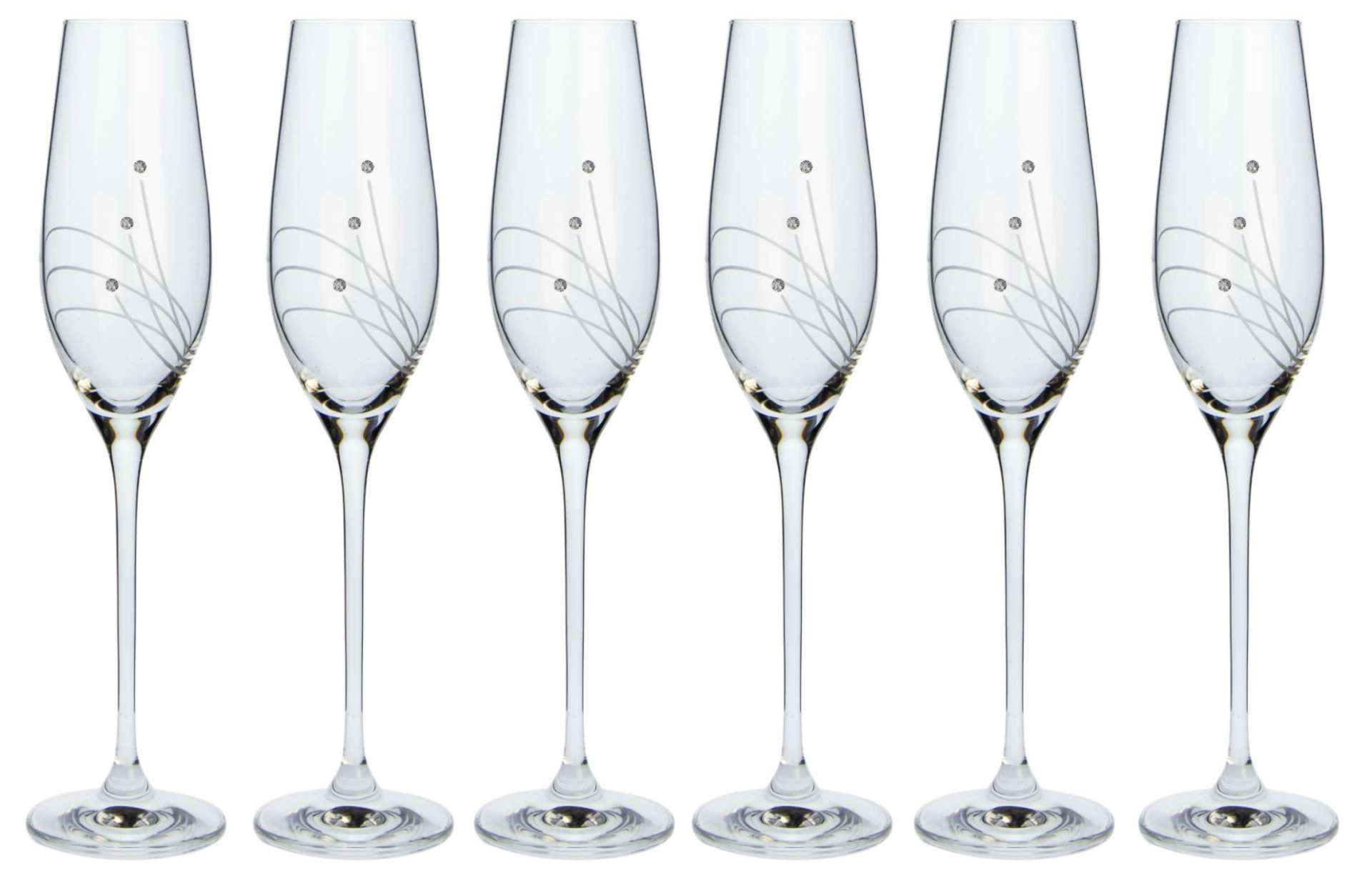 Poháre na šampanské 210ml Celebration 30538 Swarovski Crystals (6KS)