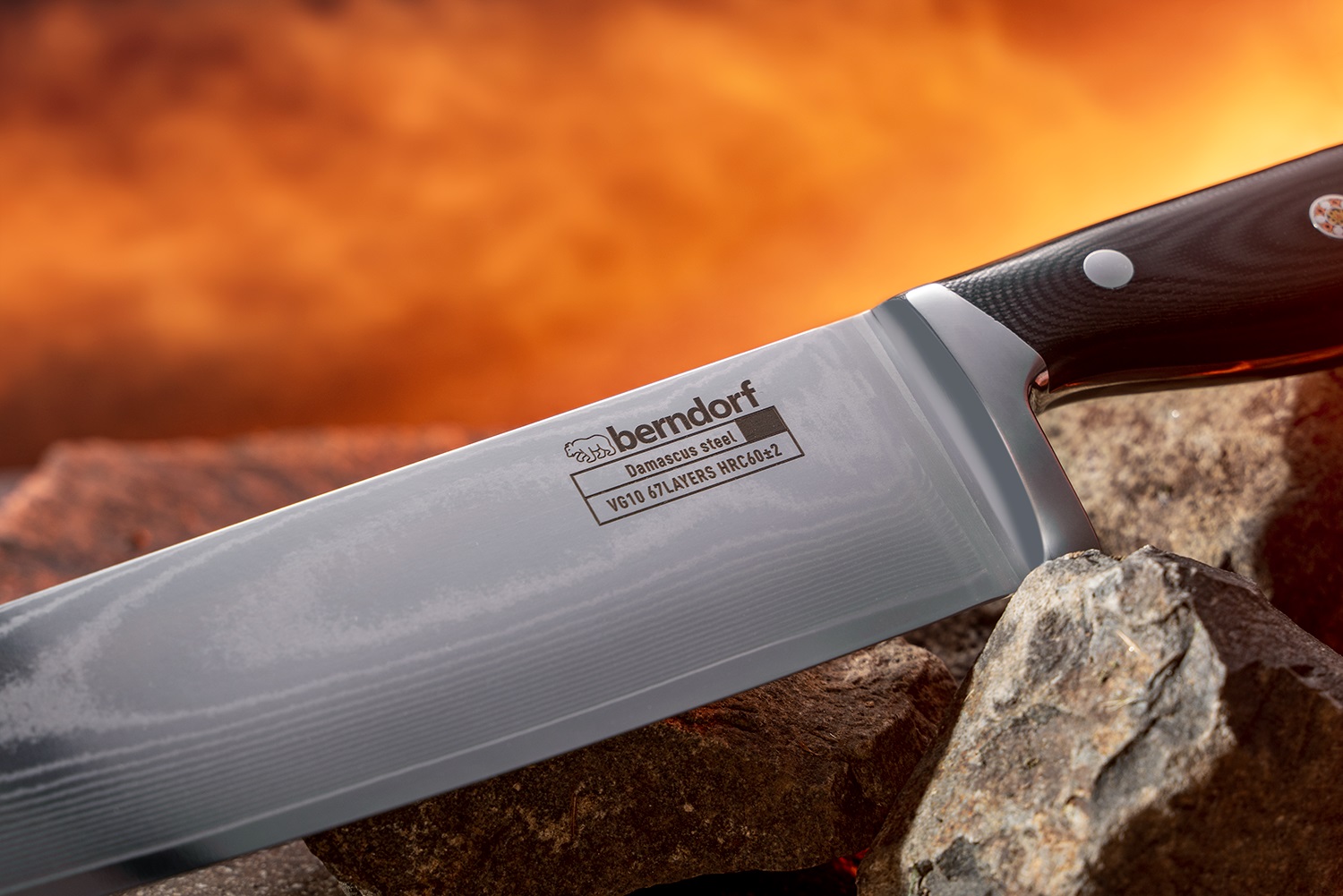 Damaškový nôž Santoku 20,5 cm