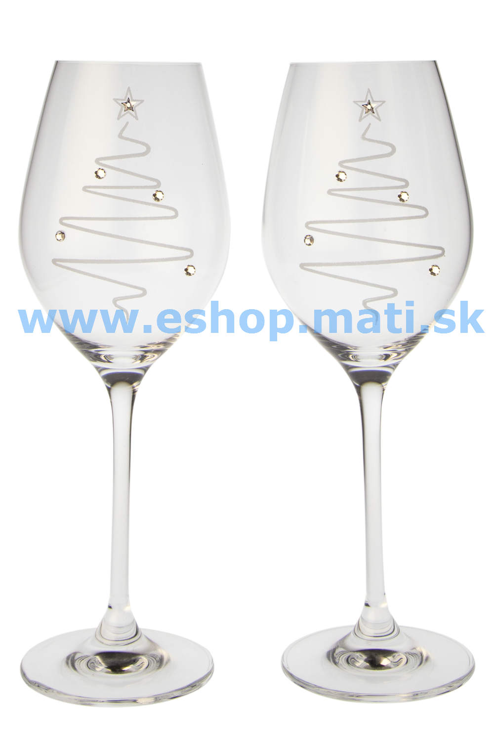 Poháre s vianočným motívom stromček 360ml (2ks)