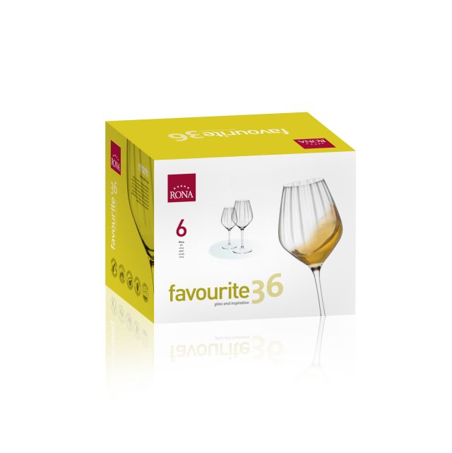 Pohár na víno Favourite OPTICAL s optišovým prevedením 360ml (6KS)