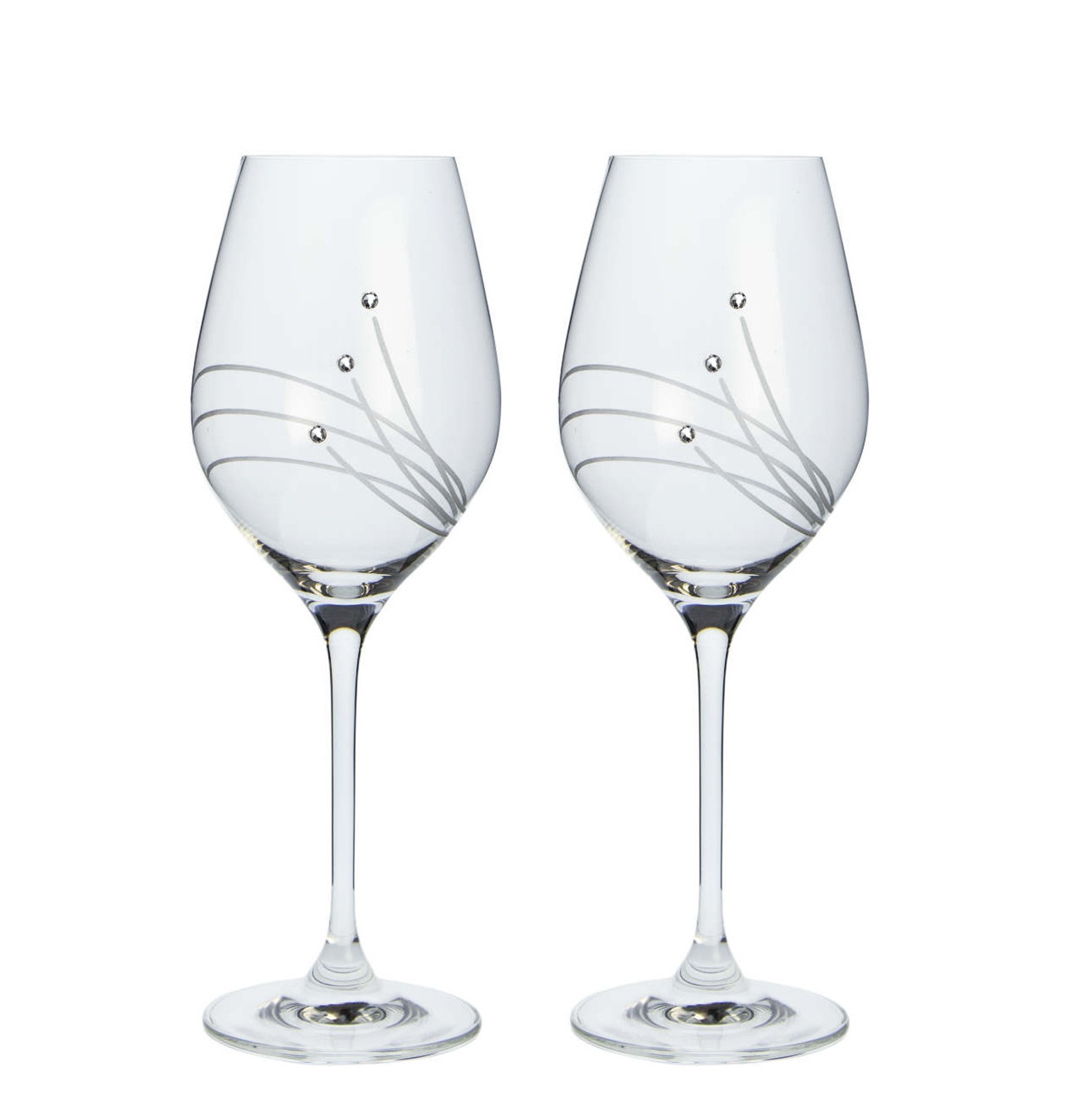 SET fľaša Vital + kalichy na víno 30538 Swarovski Crystals (1+4KS)