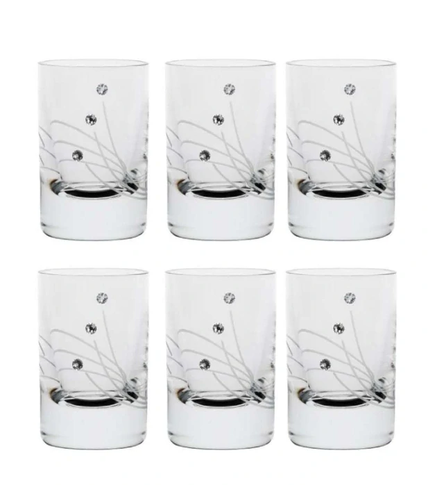 SET Drevená doska Hory / MOUNT + poháre Spirit 30538 Swarovski Crystals (1+6KS)