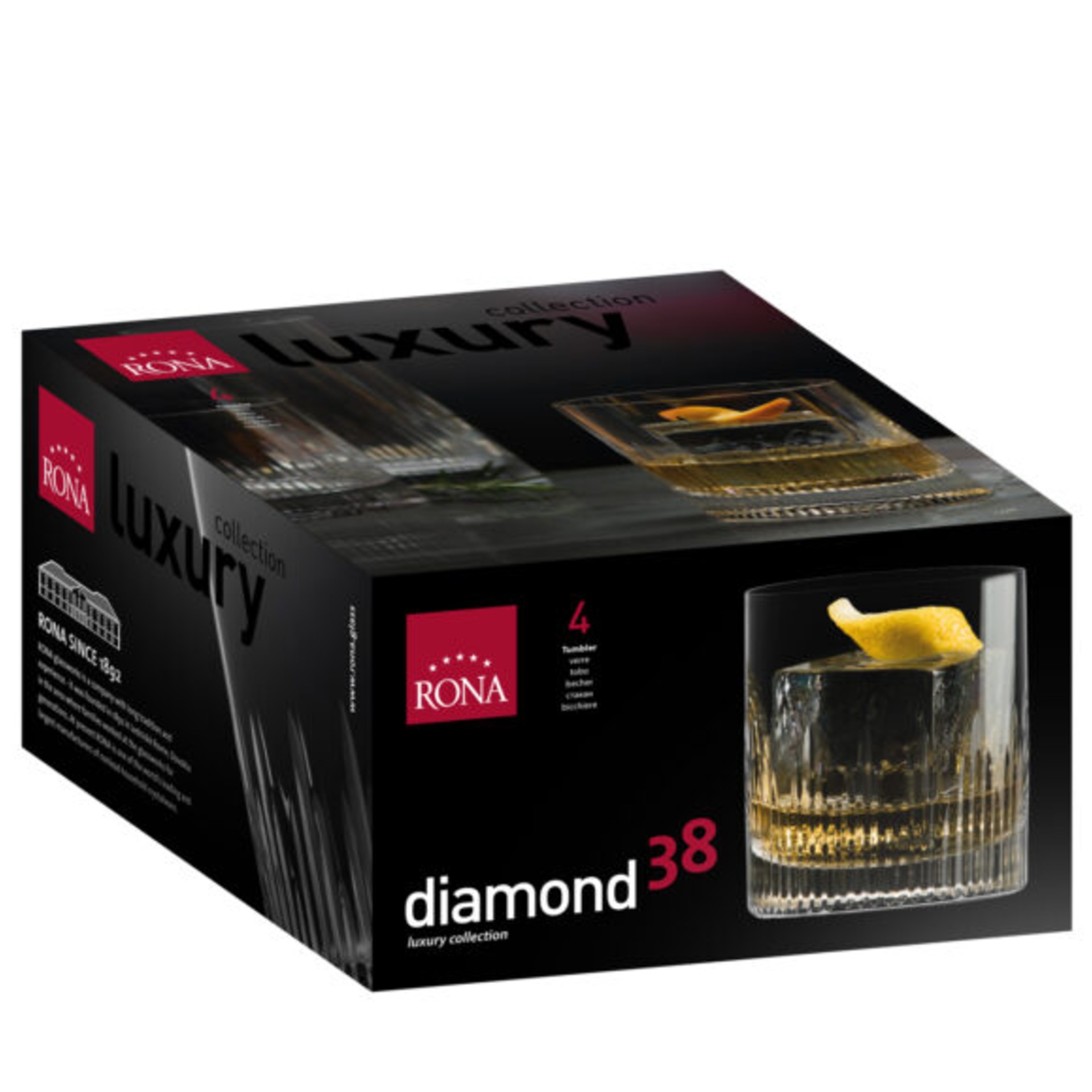 Pohár s lešteným brúsom DIAMOND OF 380ml 42231(4KS)
