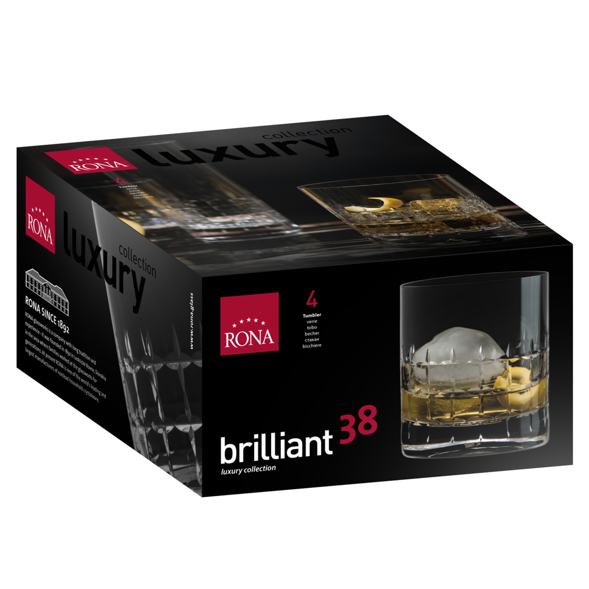 Pohár BRILIANT s lešteným brúsom OF 380ml 4757 (4KS)