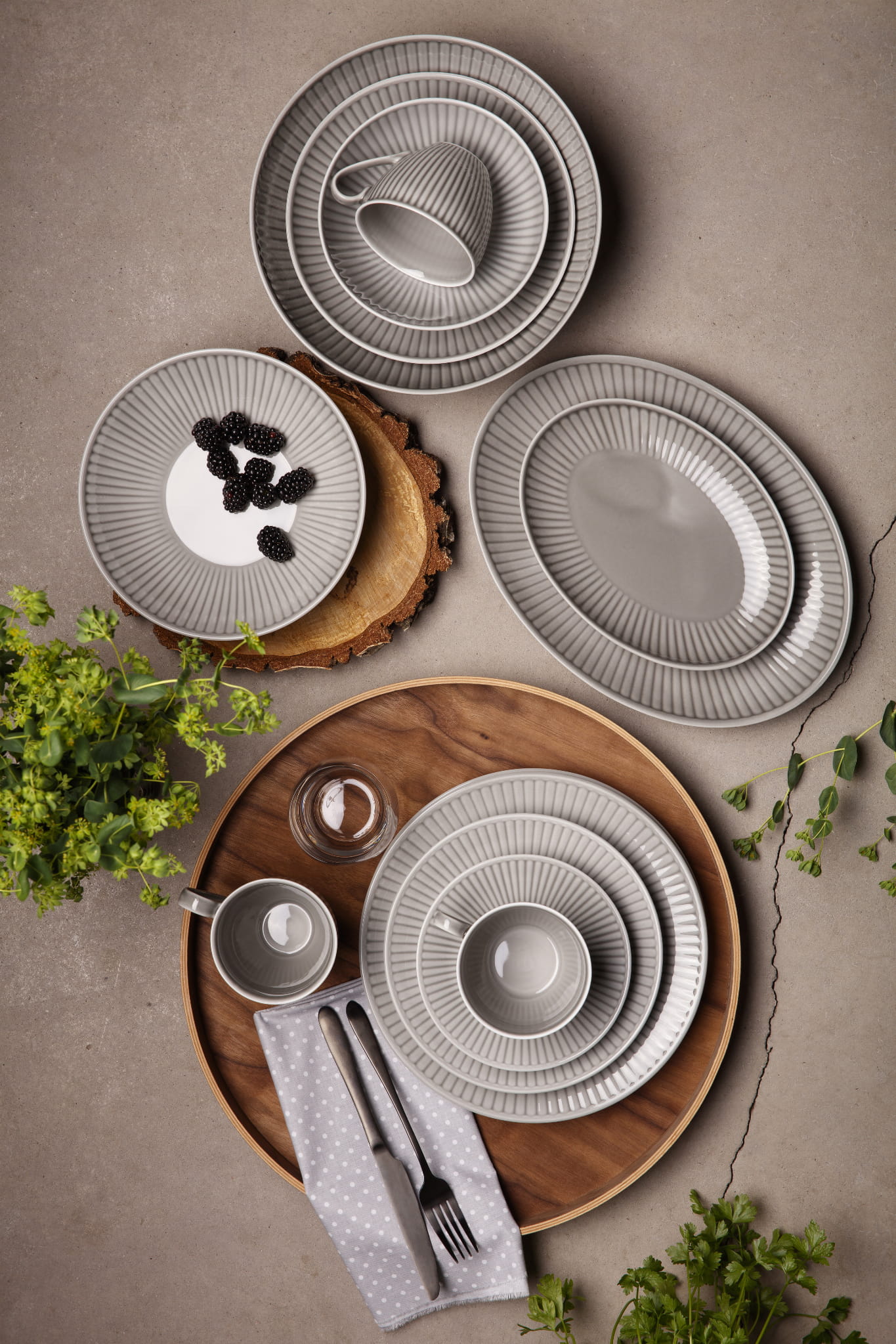 Misa kompótová DALIA GREY 17cm (1ks)