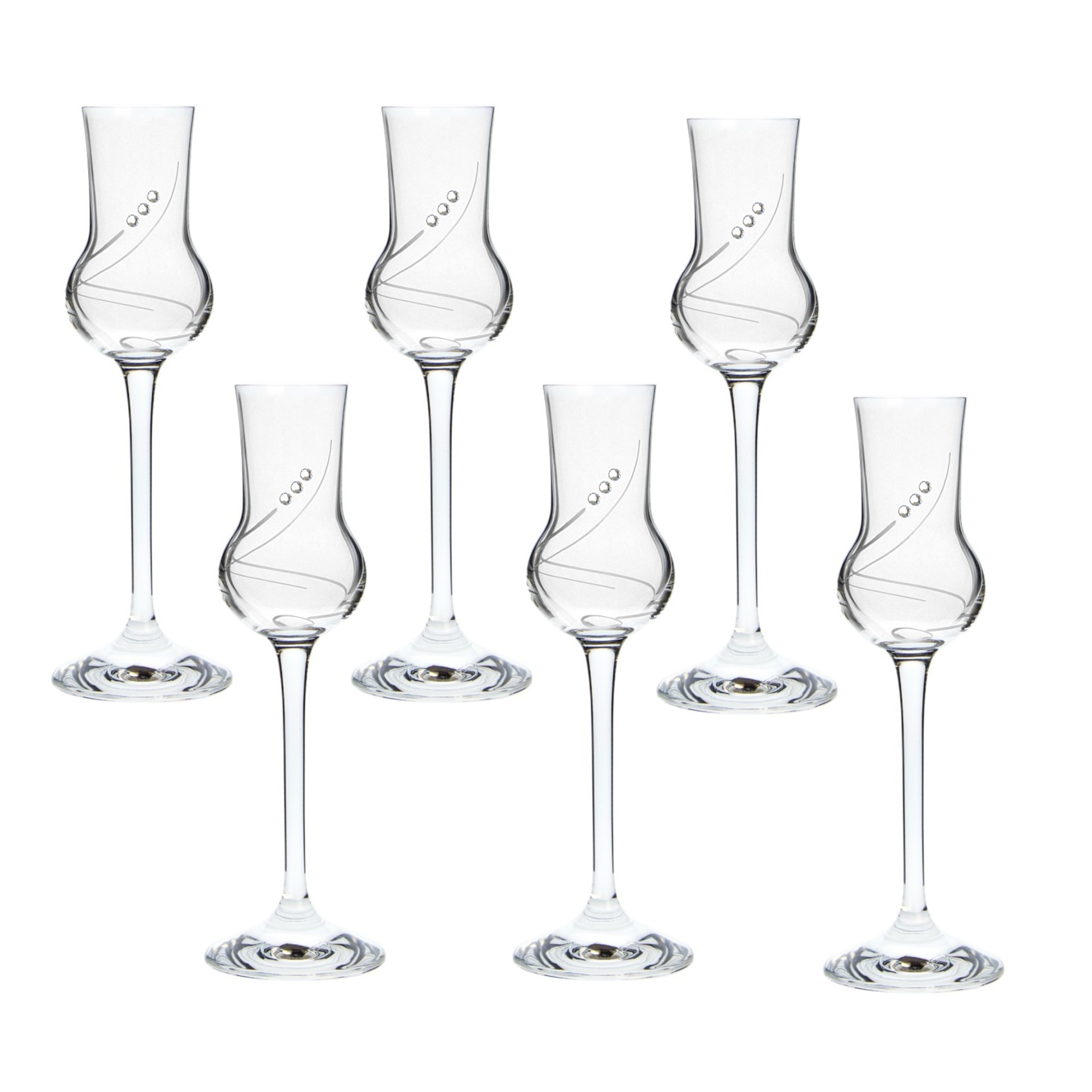 Poháre na grappu, destiláty 70ml dekor 34799 Crystals (6ks)