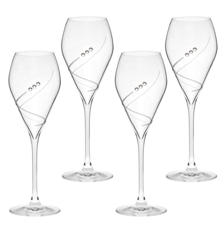 Poháre prosecco 230ml dekor 34799 Swarovski Crystals (4 ks)