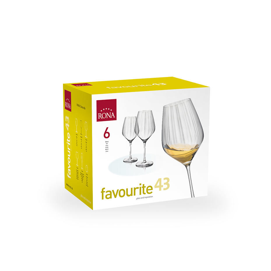 Pohár na víno Favourite OPTICAL s optišovým prevedením 430ml (6KS)