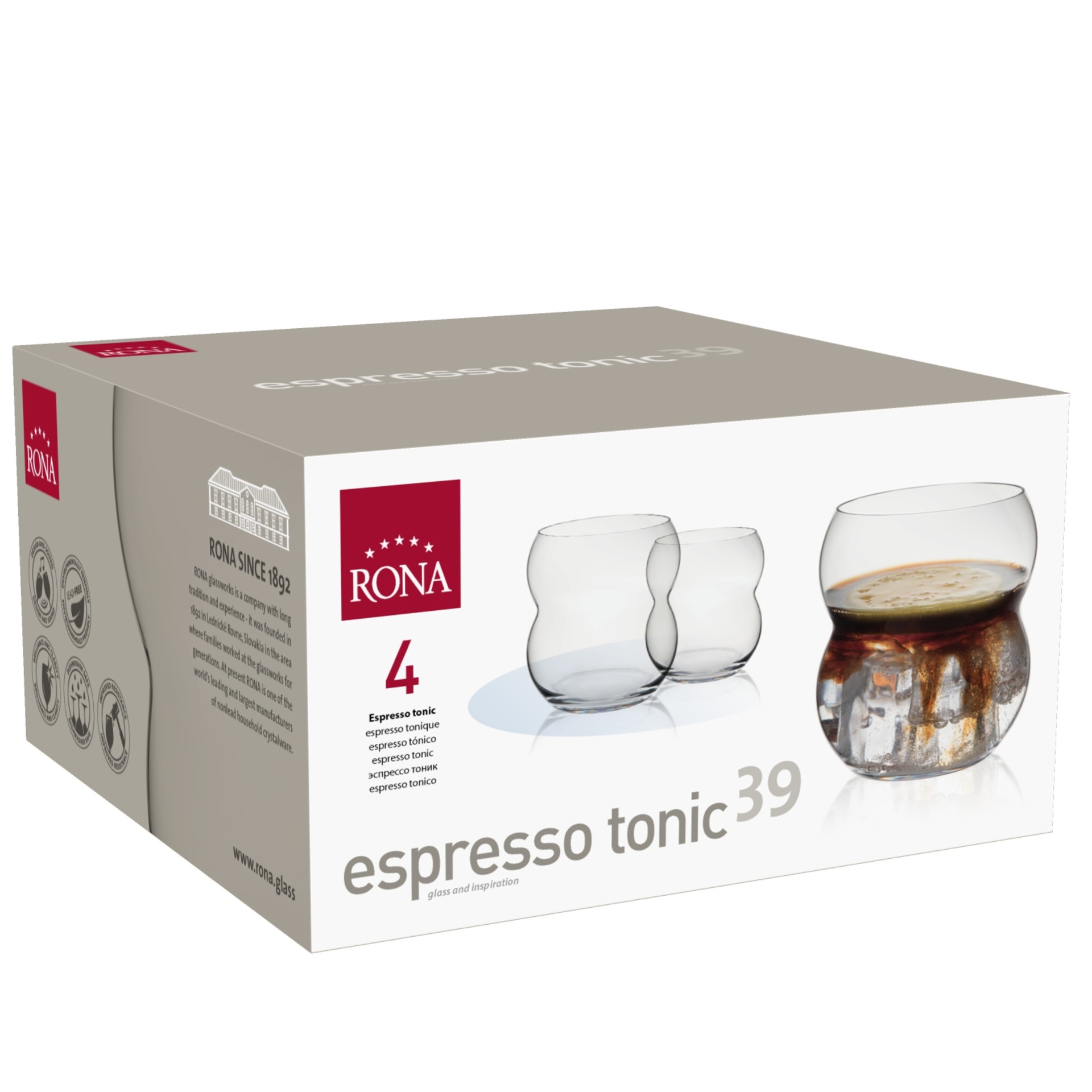 Poháre RONA Espresso tonic 395 ml (4ks)