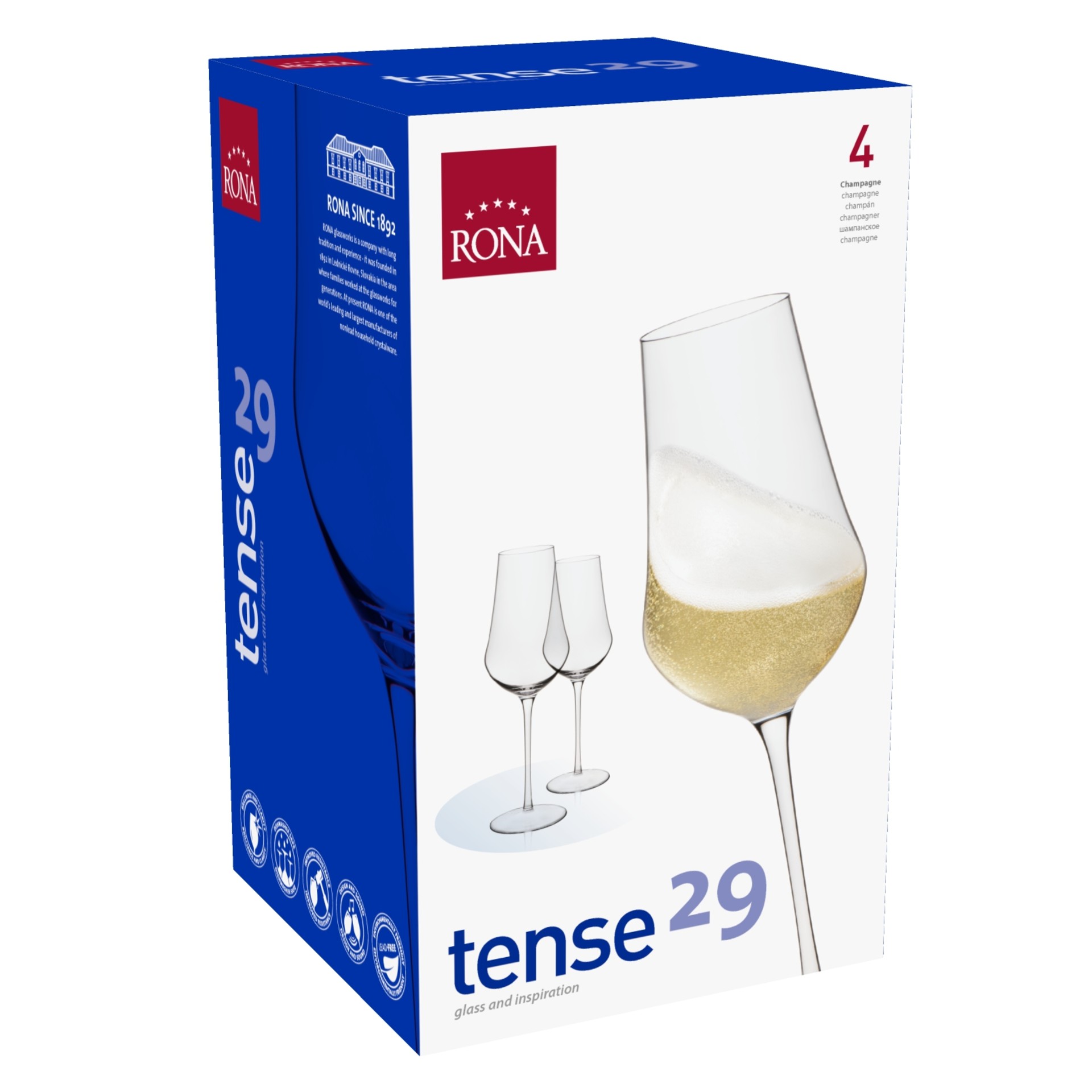 Poháre na sekt RONA Tense 290 ml (4ks)