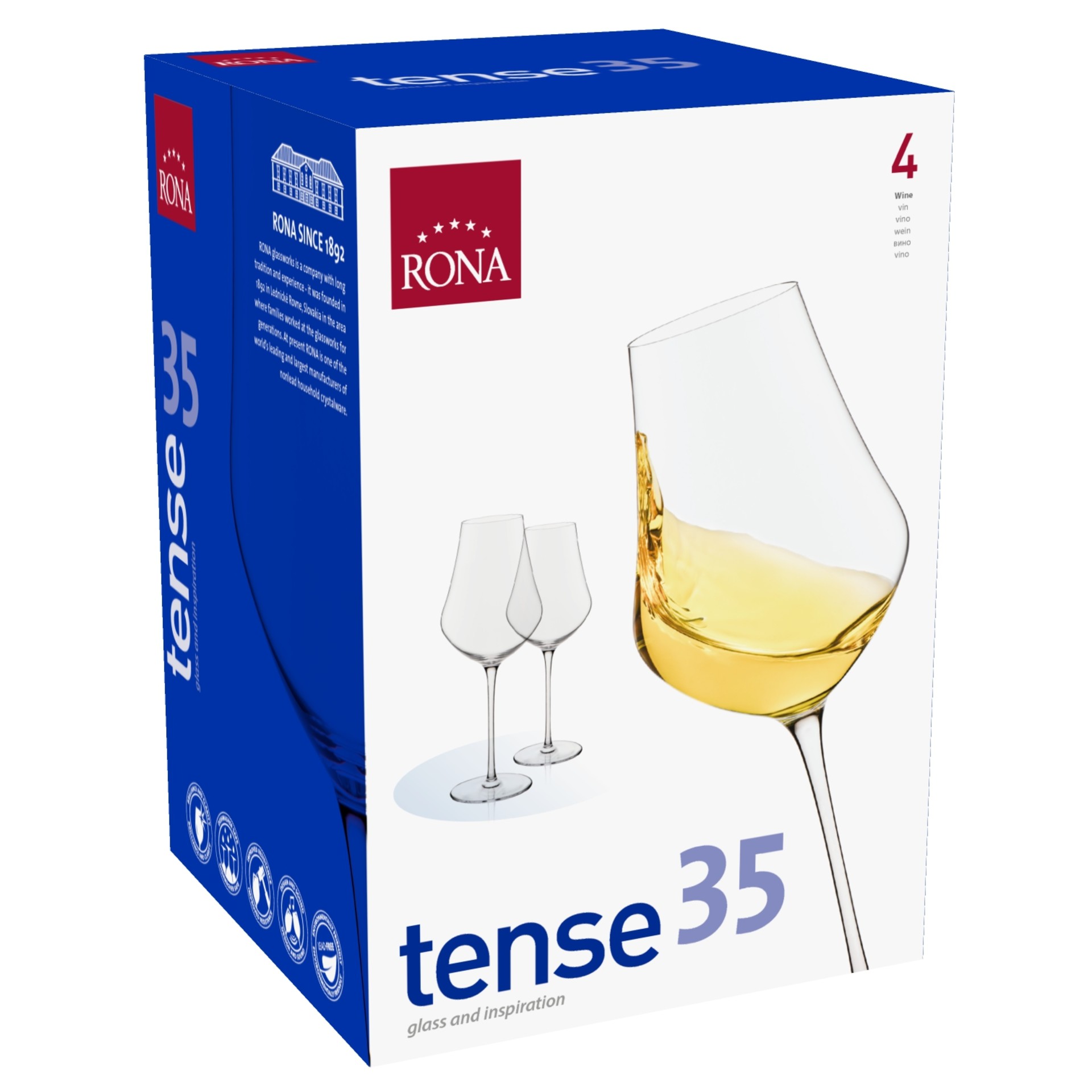 Poháre na víno RONA Tense 350 ml (4ks)