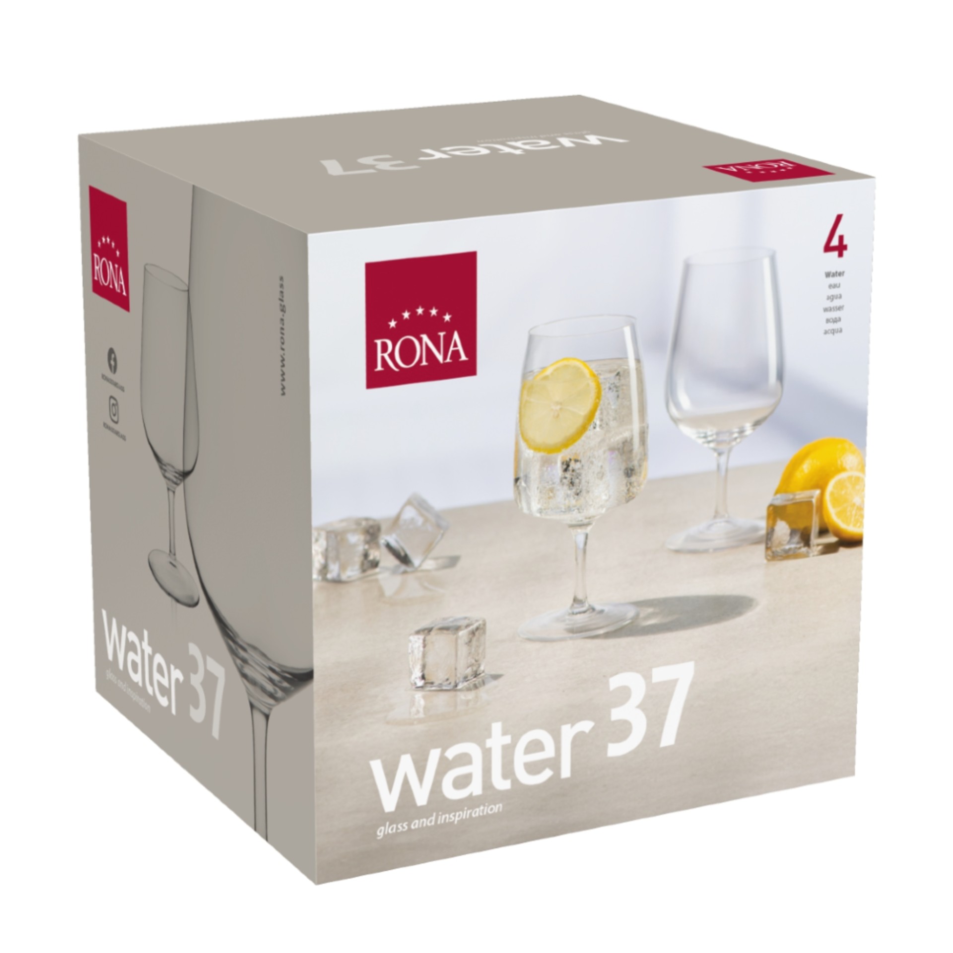Poháre na vodu na stopke 370ml Daily bar 6137(4ks)
