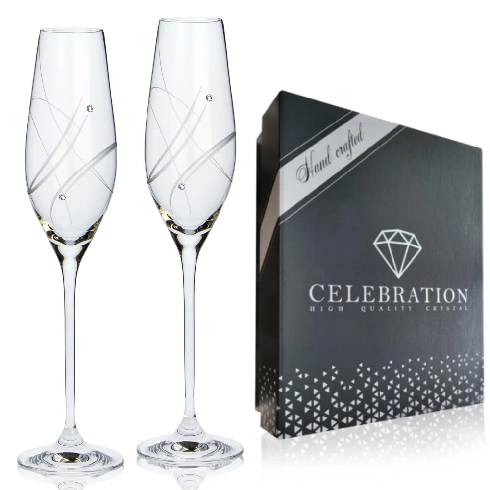 Pohár na šampanské Celebration 27181 Swarovski Crystals (2KS)