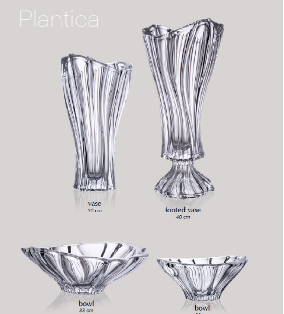 Aurum Plantica krištáľový etažér 35 cm