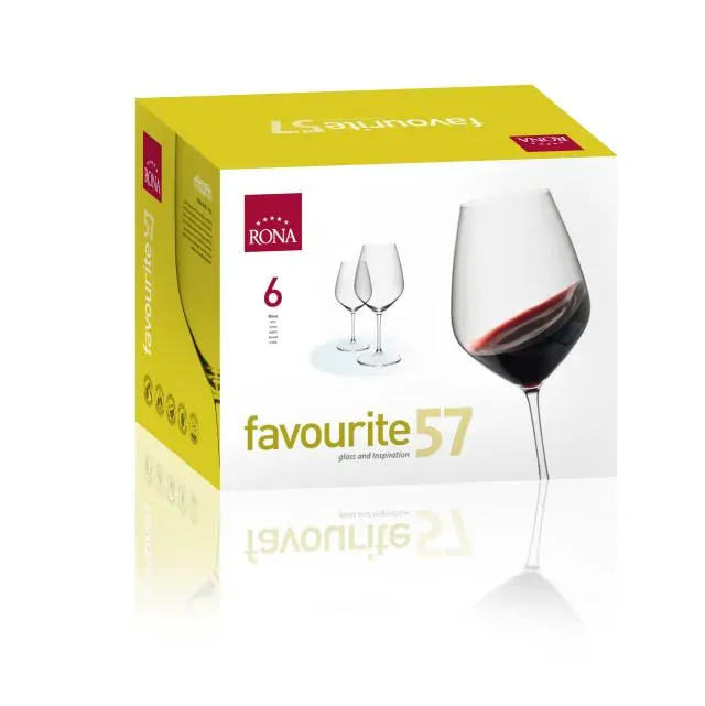 Pohár na víno Favourite OPTICAL s optišovým prevedením 570ml (6KS)