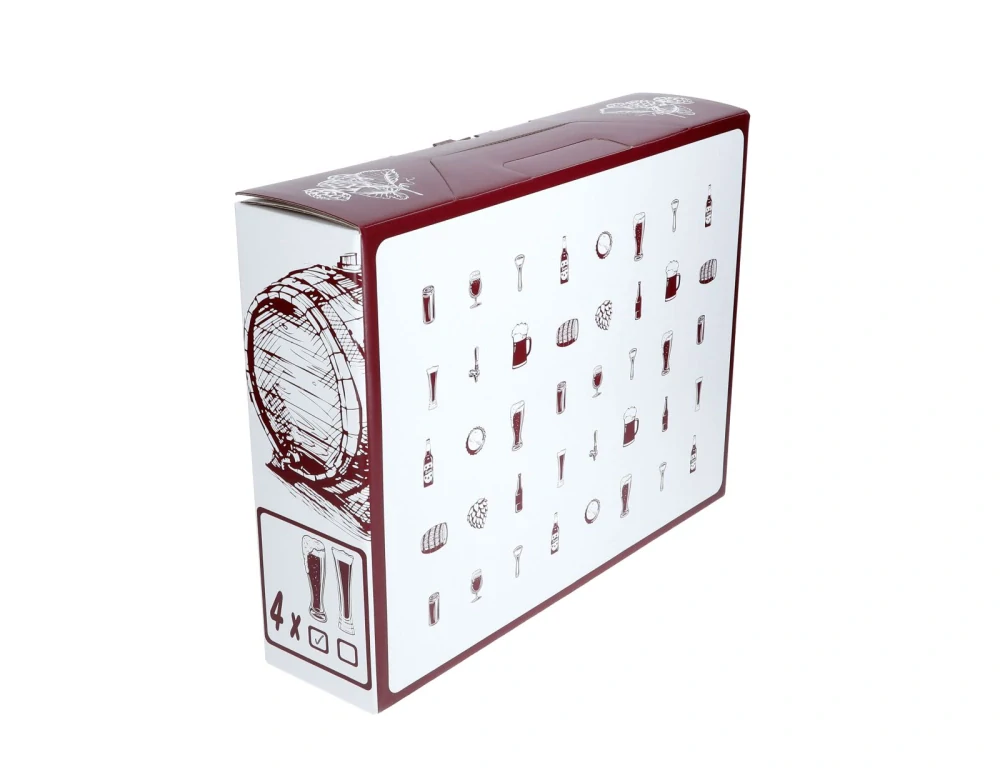 Štýlové pivové poháre CITY 460ml dekor (4ks) - ideálne ako darček
