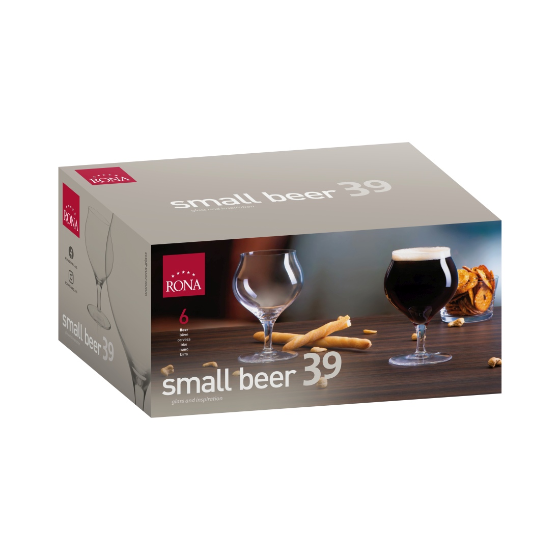 Poháre na pivo SMALL BEER 390ml (6ks)