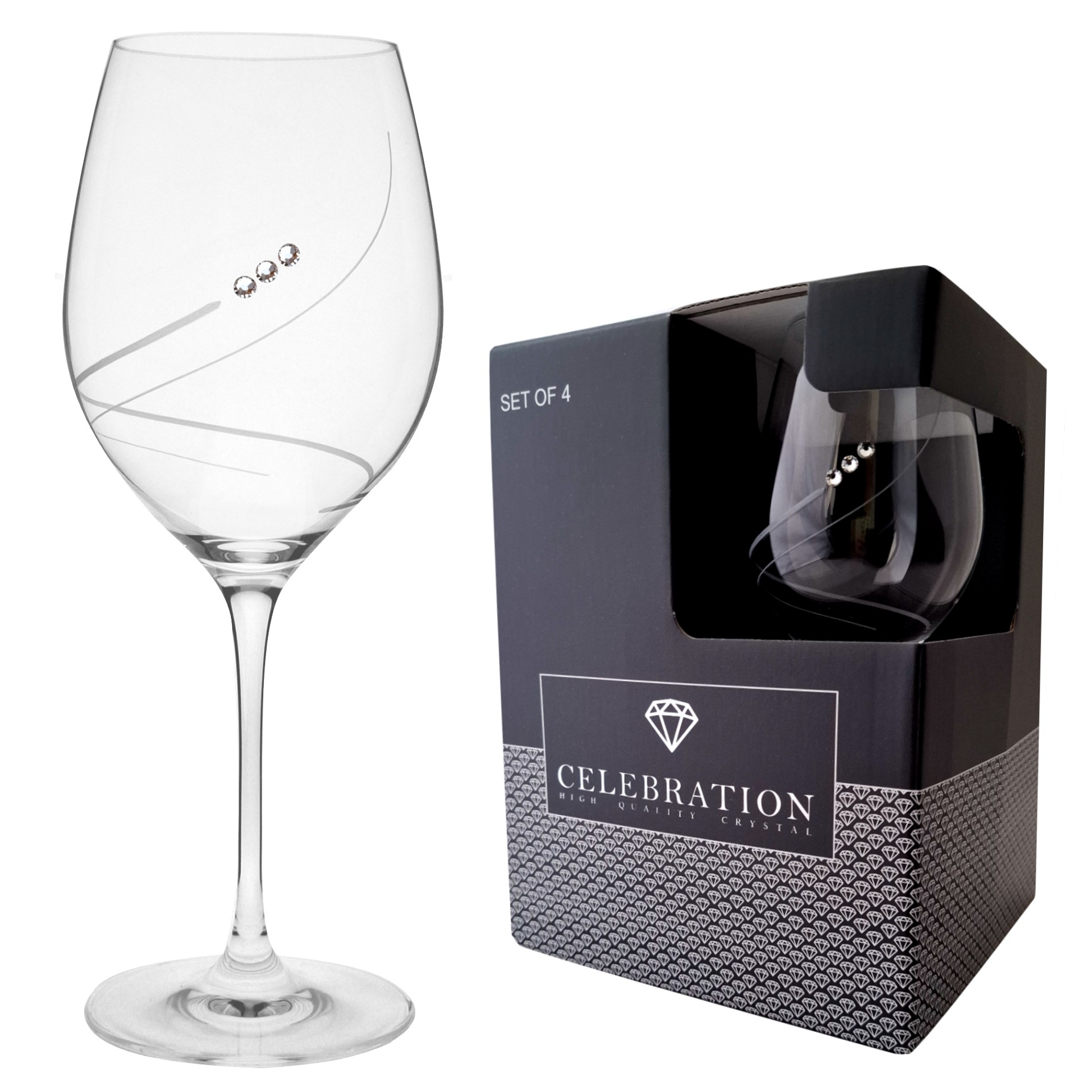 Darčeková súprava pohárov 470 ml a karafy Crystals dekor 34799 (1+4 ks)