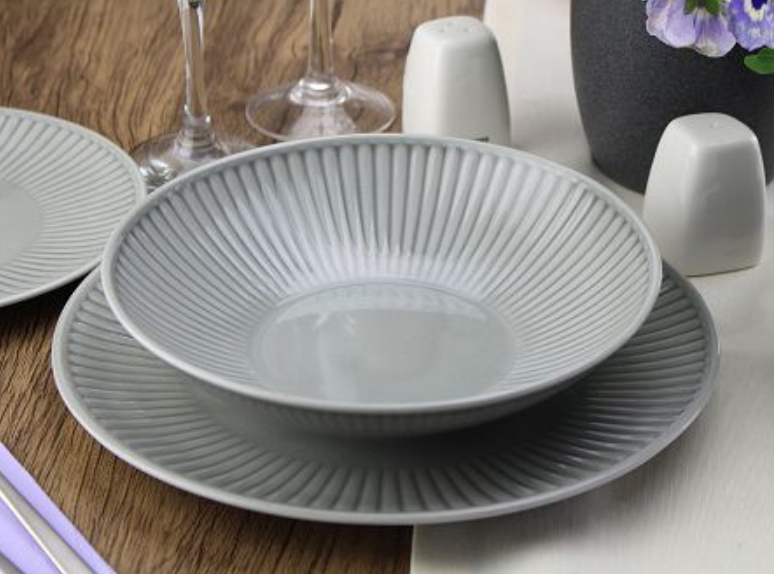 Tanierová súprava DALIA GREY 18D pre 6 os. 