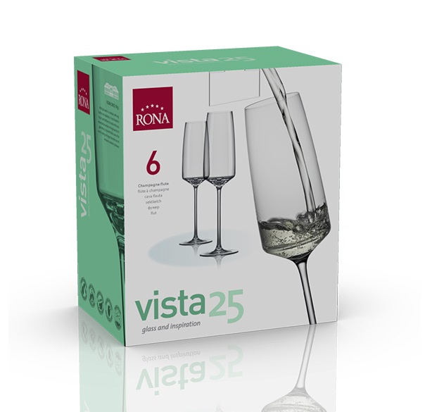 Pohár na prosecco, šampanské Vista 250ml flétňa (6KS)